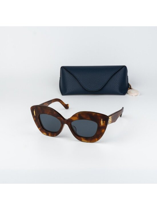 Loewe Women Sunglasses Havana Blue Cat Eye LW40127F ANAGRAM 53V NEW AUTHENTIC main image 8